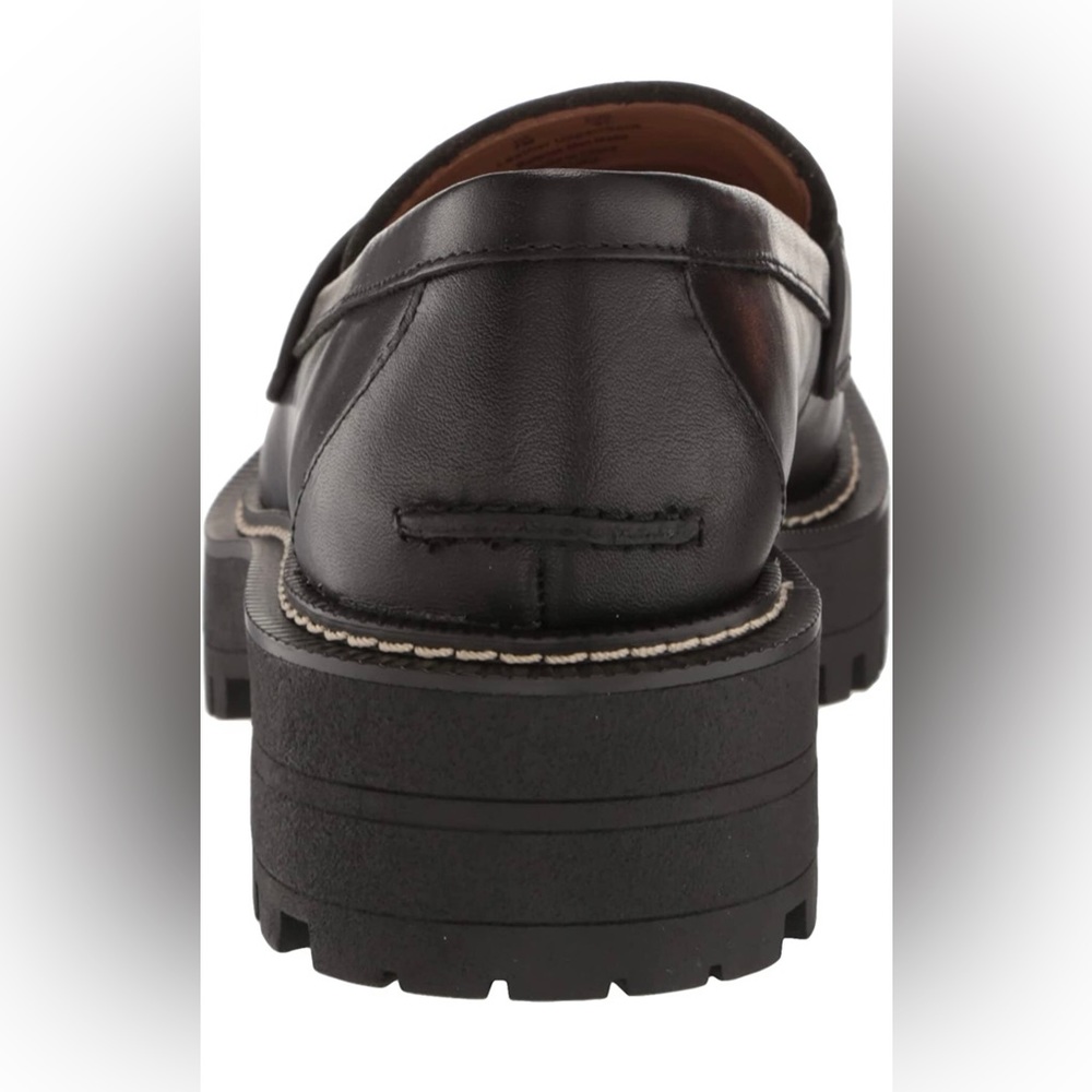 Sam Edelman Black Loafers with Gold Accent - Picture 4 of 7